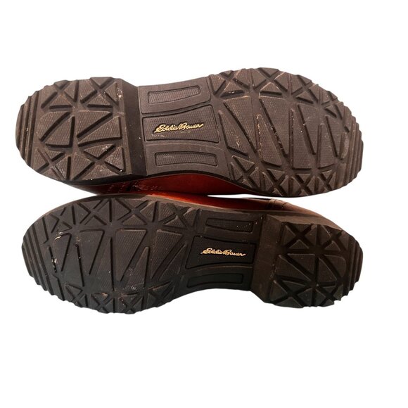 Sold Eddie Bauer Leather Tall Knee High Riding Boots 8 Women Brown Equestrian - Picture 12 of 16